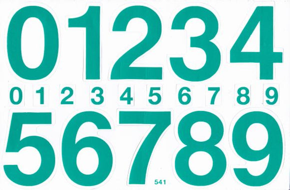 Zahlen Nummern 123 grün 70 mm hoch Aufkleber Sticker für Büro Ordner Kinder Basteln Kindergarten Geburtstag 1 Bogen 124