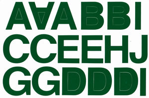 Buchstaben ABC grün 50 mm hoch Aufkleber Sticker für Büro Ordner Kinder Basteln Kindergarten Geburtstag 1 Bogen 128