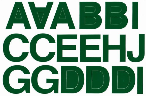 Buchstaben ABC grün 50 mm hoch Aufkleber Sticker für Büro Ordner Kinder Basteln Kindergarten Geburtstag 1 Bogen 128
