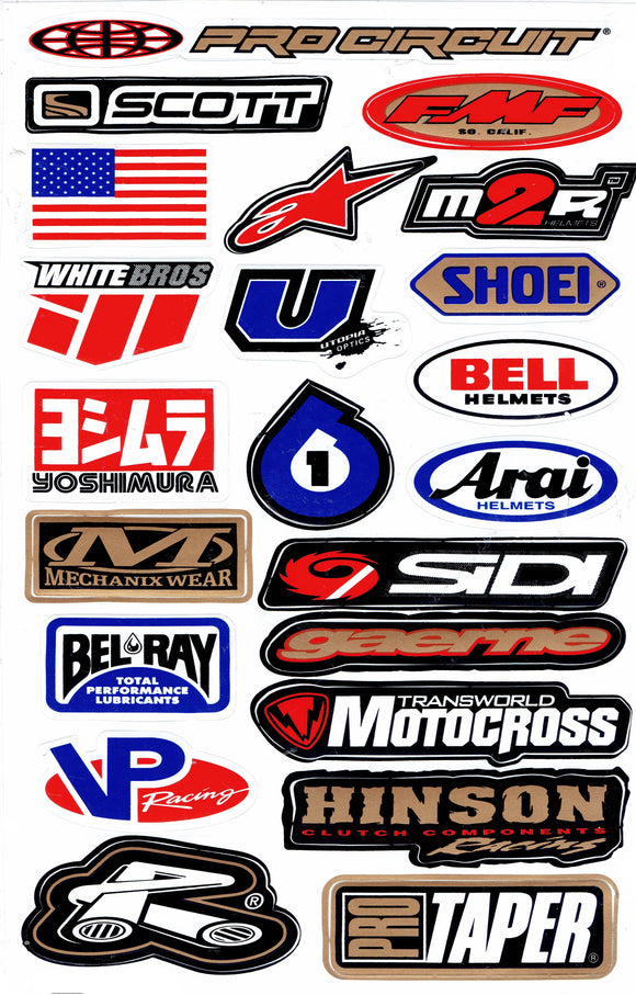 Sponsor Sponsoren Logo Aufkleber Sticker Motorrad Roller Skateboard Auto Tuning Modellbau selbstklebend 129
