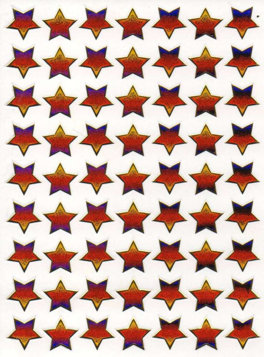 Sterne Stern bunt Aufkleber Sticker metallic Glitzer Effekt für Kinder Basteln Kindergarten Geburtstag 1 Bogen 133