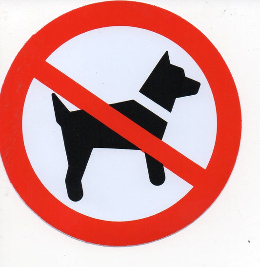 Forbidden "dogs" round sticker sticker self-adhesive 133