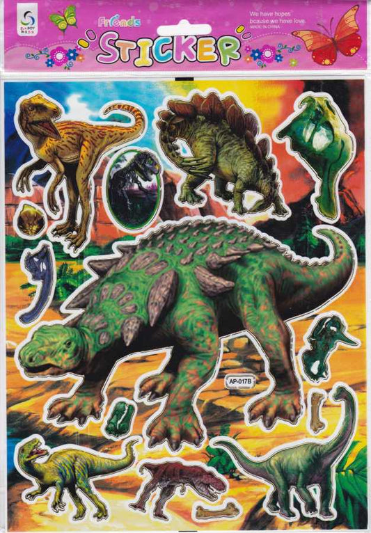 Dinosaure Dino Jurassic T-Rex Raptor Saurian Autocollant Coloré pour Enfants Artisanat Maternelle Anniversaire 1 Feuille 156
