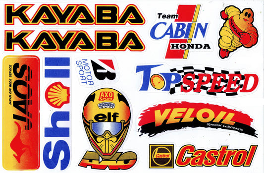 Sponsor Sponsoren Logo Aufkleber Motorrad Fahrrad Skateboard Auto Tuning selbstklebend 159