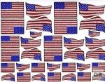 Flag USA United States of America Sticker Metallic Glitter Effect Children Crafts Kindergarten 1 sheet 160