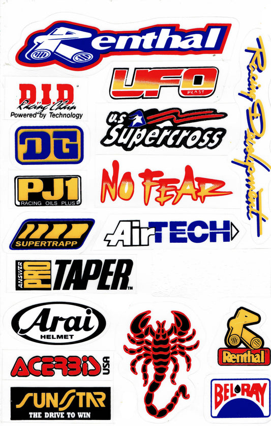 Sponsor Sponsoren Logo Aufkleber Motorrad Fahrrad Skateboard Auto Tuning selbstklebend 175