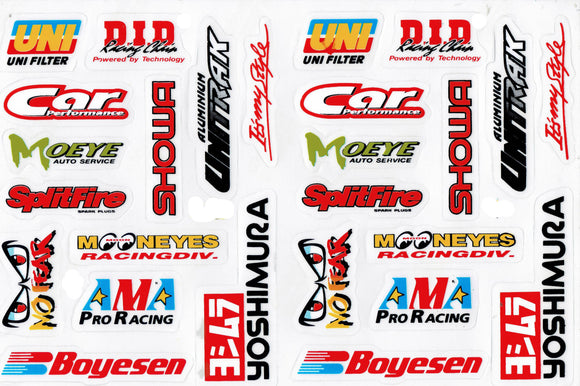 Sponsor Sponsoren Logo Aufkleber Motorrad Roller Skateboard Auto Tuning selbstklebend 178