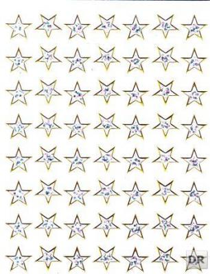 Sterne Stern silber Aufkleber Sticker metallic Glitzer Effekt für Kinder Basteln Kindergarten Geburtstag 1 Bogen 189