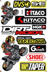 Sponsor Sponsoren Logo Aufkleber Sticker Motorrad Roller Skateboard Auto Tuning selbstklebend 190