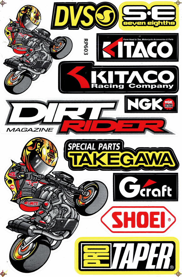 Sponsor Sponsoren Logo Aufkleber Sticker Motorrad Roller Skateboard Auto Tuning selbstklebend 190