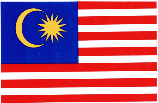 Flagge: Malaysia Aufkleber Sticker Motorrad Roller Skateboard Auto Tuning selbstklebend 191