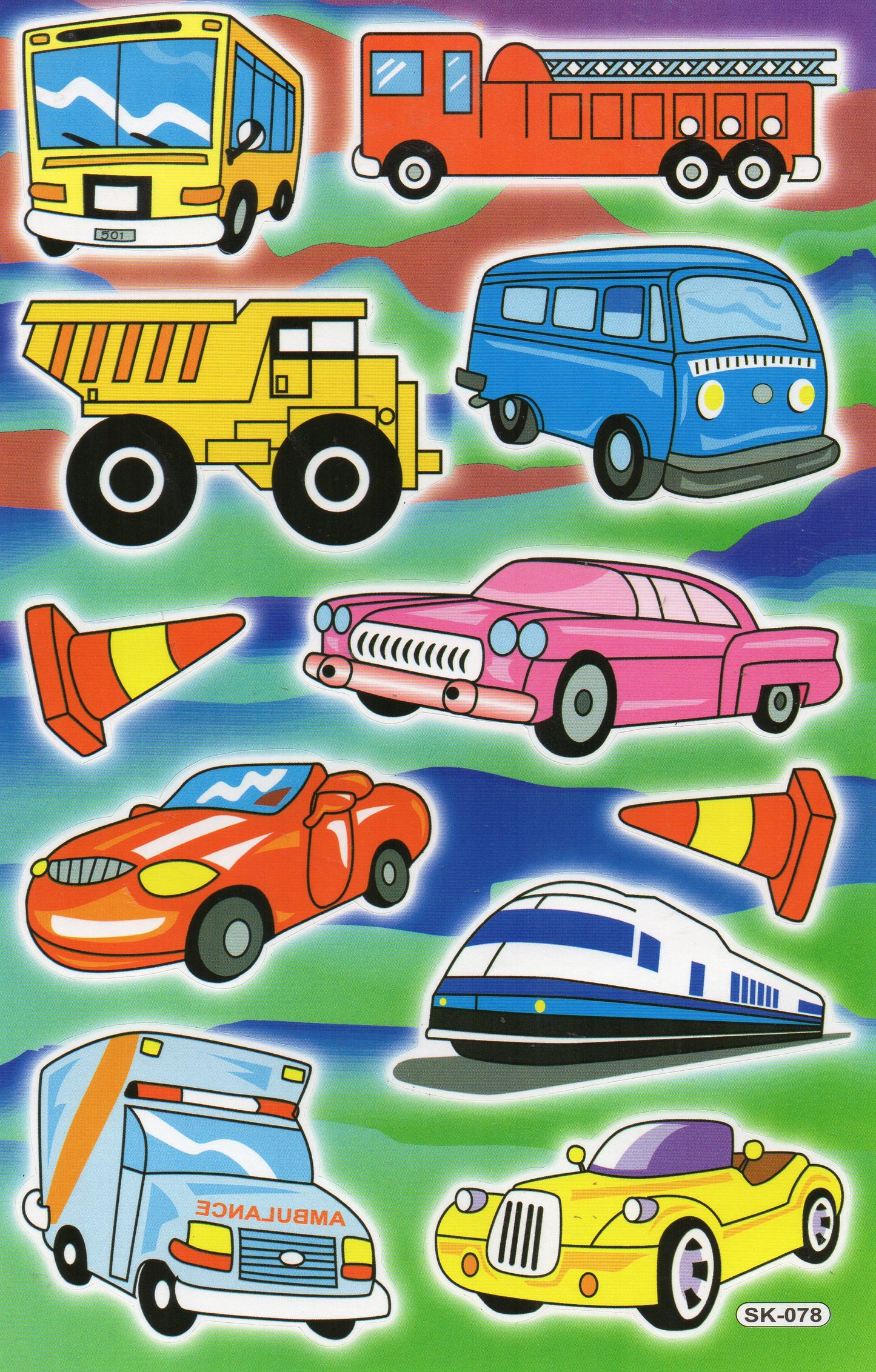 Sports car car sticker sticker for children craft kindergarten birthday 1 sheet 191