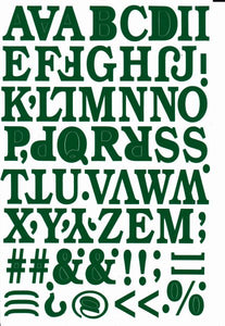 Buchstaben ABC grün 30 mm hoch Aufkleber Sticker für Büro Ordner Kinder Basteln Kindergarten Geburtstag 1 Bogen 195