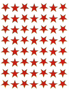 Sterne Stern rot Aufkleber Sticker metallic Glitzer Effekt für Kinder Basteln Kindergarten Geburtstag 1 Bogen 219