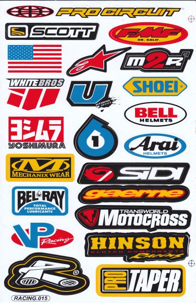 Sponsor Sponsoren Logo Aufkleber Sticker Motorrad Roller Skateboard Auto Tuning Modellbau selbstklebend 223
