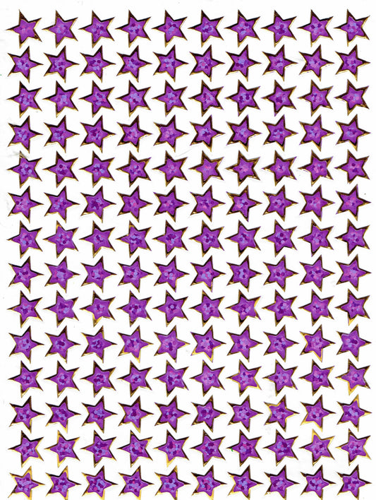 Sterne Stern lila Aufkleber Sticker metallic Glitzer Effekt für Kinder Basteln Kindergarten Geburtstag 1 Bogen 228