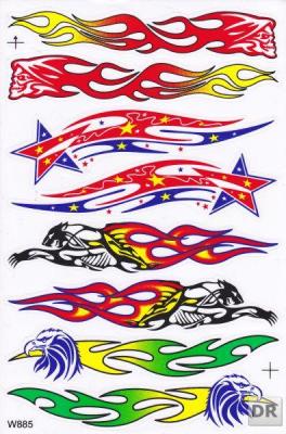 Flames fire colorful stickers motorcycle scooter skateboard car tuning model building self-adhesive 229