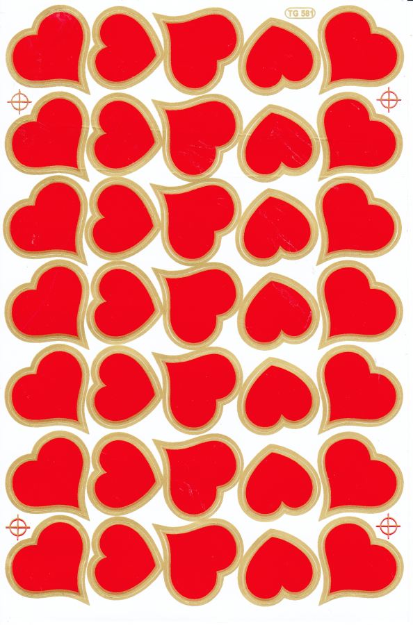 Hearts Heart Love Stickers for Children Crafts Kindergarten Birthday 1 sheet 230
