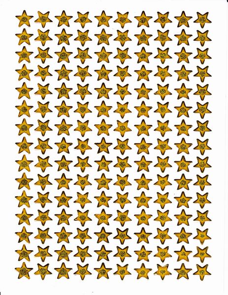 Sterne Stern gold Aufkleber Sticker metallic Glitzer Effekt für Kinder Basteln Kindergarten Geburtstag 1 Bogen 230