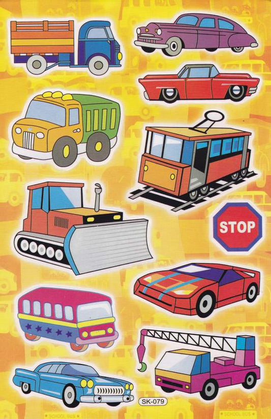 Excavator truck tram truck sticker for children craft kindergarten birthday 1 sheet 242