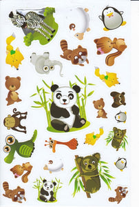 Koala Panda Krokodil Tiere Aufkleber Sticker für Kinder Basteln Kindergarten Geburtstag 1 Bogen 249