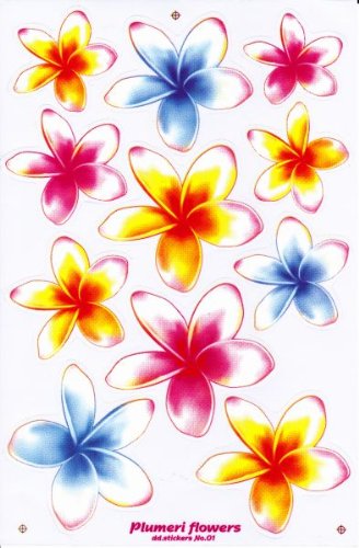 Orchids Hibiscus Flowers Plants Stickers for Children Crafts Kindergarten Birthday 1 sheet 249