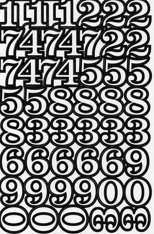 Zahlen Nummern 123 weiss 30 mm hoch Aufkleber Sticker für Büro Ordner Kinder Basteln Kindergarten Geburtstag 1 Bogen 253