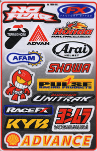 Sponsor Sponsoren Logo Aufkleber Sticker Motorrad Roller Skateboard Auto Tuning Modellbau selbstklebend 258