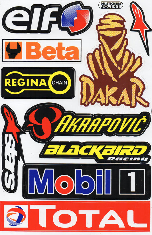 Sponsor Sponsoren Logo Aufkleber Sticker Motorrad Roller Skateboard Auto Tuning Modellbau selbstklebend 261