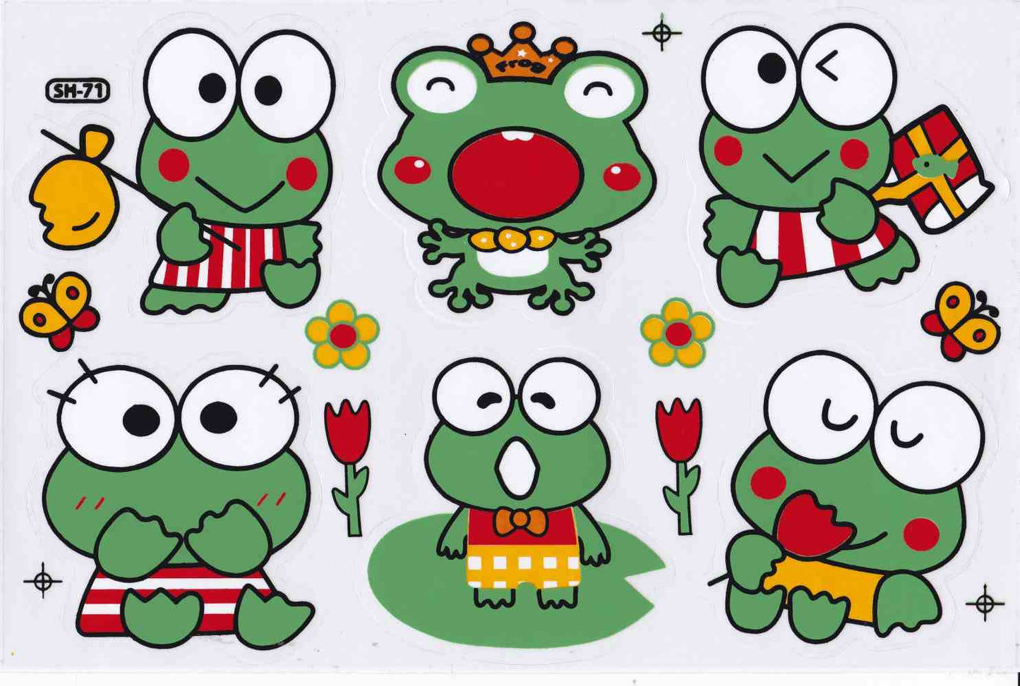 Grenouille grenouilles crapaud animaux autocollants pour enfants artisanat maternelle anniversaire 1 feuille 263