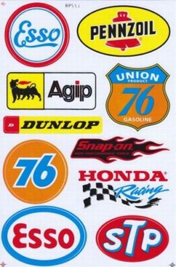 Sponsor Sponsoren Logo Aufkleber Sticker Motorrad Roller Skateboard Auto Tuning Modellbau selbstklebend 264