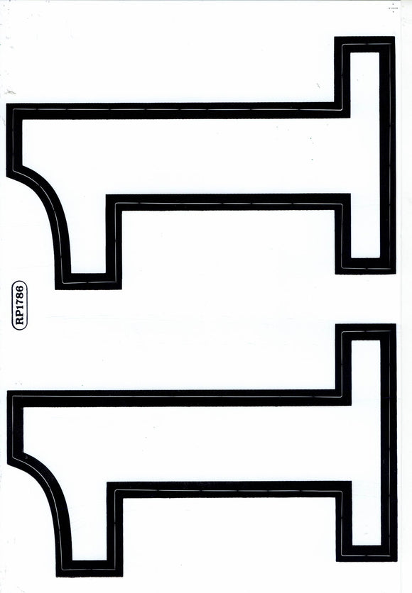 Large number 1 white 165 mm high sticker motorcycle scooter skateboard car tuning model building self-adhesive 267