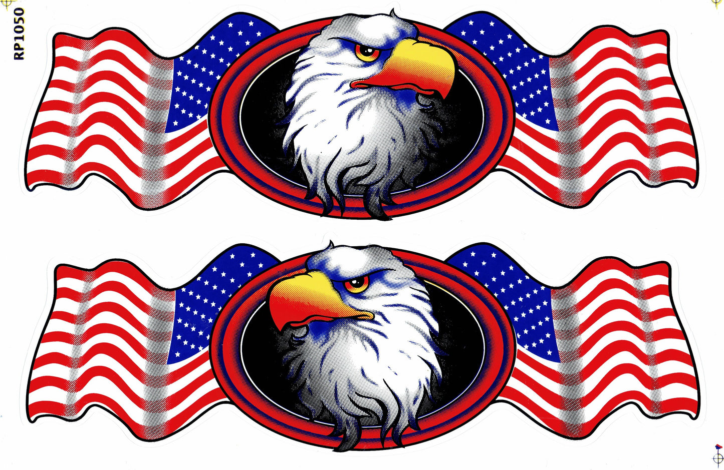 USA eagle head flames fire sticker motorcycle scooter skateboard car tuning model building self-adhesive 268