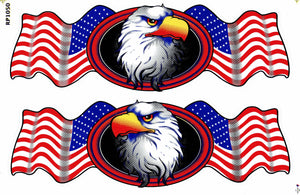 USA eagle head flames fire sticker motorcycle scooter skateboard car tuning model building self-adhesive 268