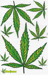 Cannabis Mariuhana Weed Pflanzen Aufkleber Sticker für Kinder Basteln Kindergarten Geburtstag 1 Bogen 271