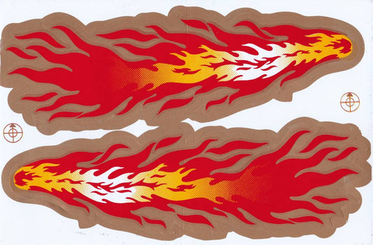 Flames fire orange sticker motorcycle scooter skateboard car tuning model building self-adhesive 274