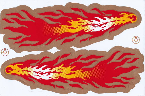 Flames fire orange sticker motorcycle scooter skateboard car tuning model building self-adhesive 274