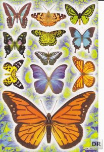 Butterflies Insects Animals Stickers for Children Crafts Kindergarten Birthday 1 sheet 287