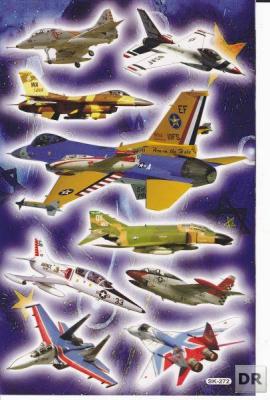 Airplane Fighter Jet Jet War Sticker for Children Crafts Kindergarten Birthday 1 sheet 289
