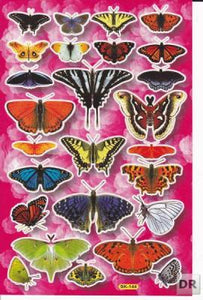 Butterflies Insects Animals Stickers for Children Crafts Kindergarten Birthday 1 sheet 289