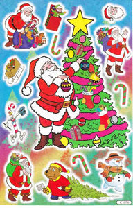 Christmas snowman Santa Claus stickers for children crafts kindergarten birthday 1 sheet 305