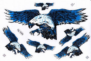 Eagle head swing wings sticker motorcycle scooter skateboard car tuning model building self-adhesive 308