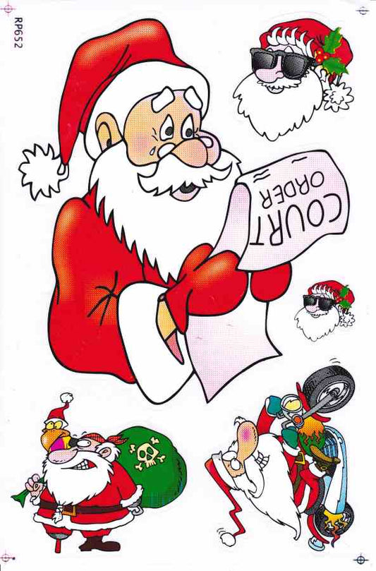 Noël bonhomme de neige Père Noël autocollants pour enfants artisanat maternelle anniversaire 1 feuille 311