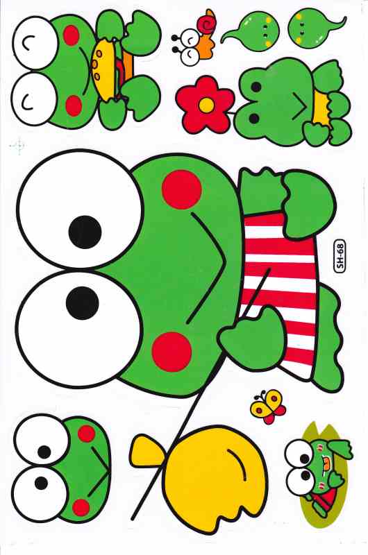 Frosch Frösche Kröte Tiere Aufkleber Sticker für Kinder Basteln Kindergarten Geburtstag 1 Bogen 312