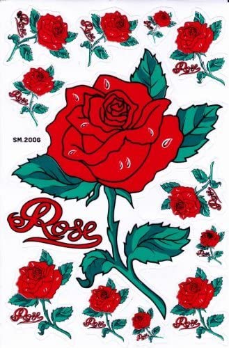 Roses Rose Fleurs Plantes Autocollants pour Enfants Artisanat Maternelle Anniversaire 1 feuille 317
