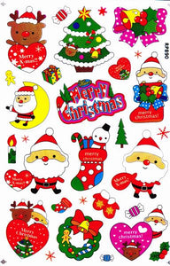 Christmas snowman Santa Claus stickers for children crafts kindergarten birthday 1 sheet 319