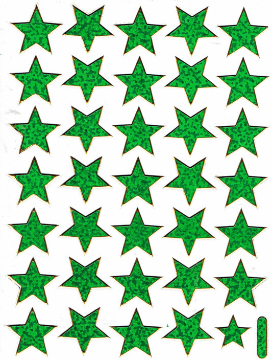 Étoile étoile vert autocollant autocollant métallisé effet scintillant pour enfants artisanat maternelle anniversaire 1 feuille 320