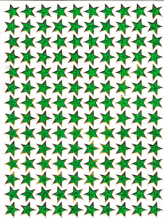 Étoile étoile vert autocollant autocollant métallisé effet scintillant pour enfants artisanat maternelle anniversaire 1 feuille 322