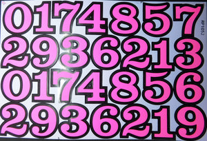 Zahlen Nummern 123 pink 40 mm hoch Aufkleber Sticker für Büro Ordner Kinder Basteln Kindergarten Geburtstag 1 Bogen 322