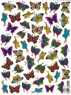 Butterfly Insects Animals Colorful Sticker Metallic Glitter Effect for Children Crafts Kindergarten Birthday 1 sheet 323